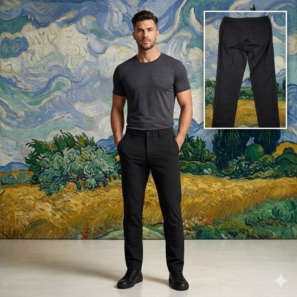 Lululemon ABC Pant Classic Fit Warpstreme Black Mens 32 LM5426S